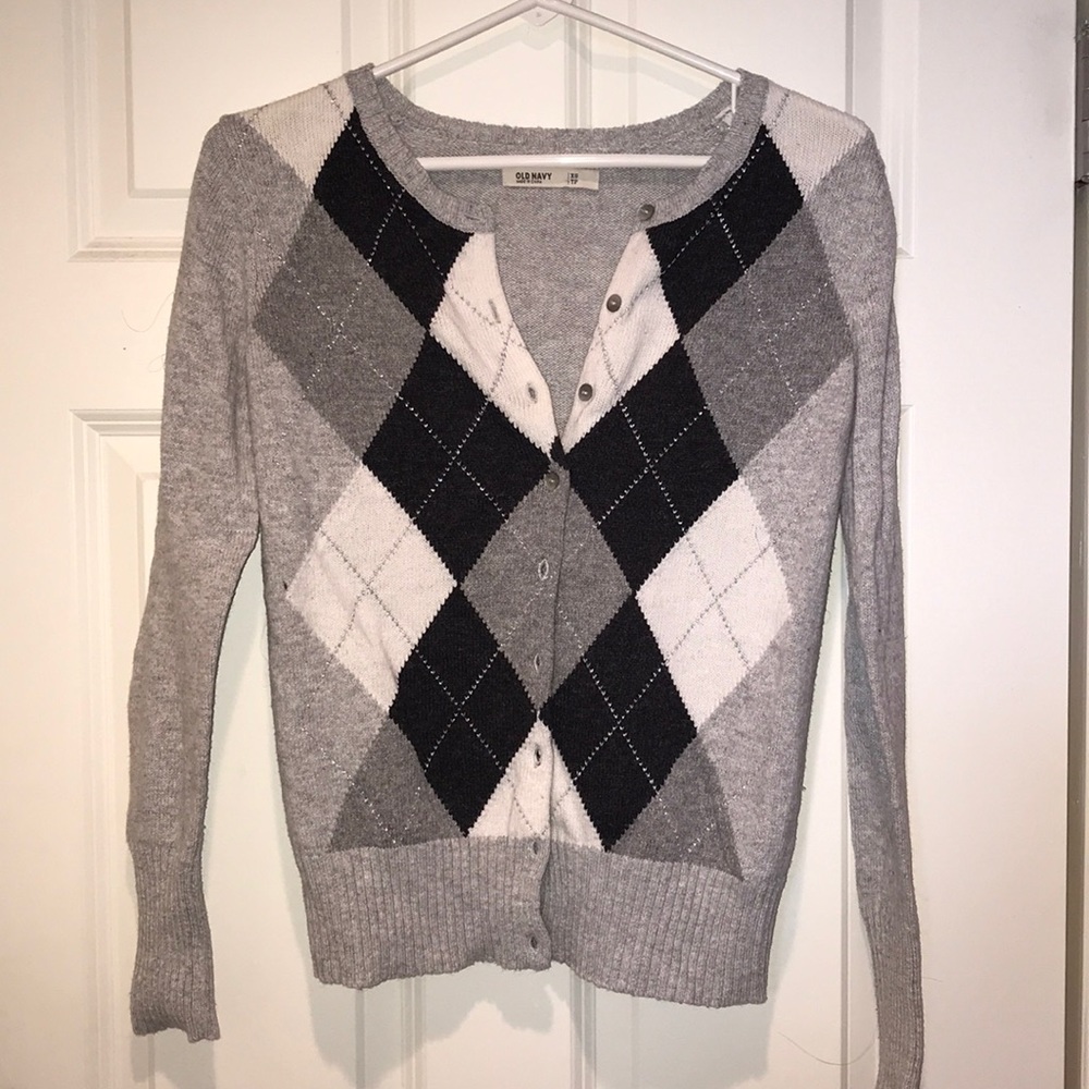 Old navy argyle sweater!